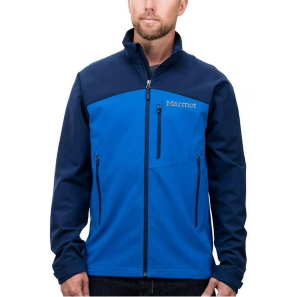 Marmot Bero Size XXL Men’s Blue & Black Water Repellant Jacket 4 Pockets